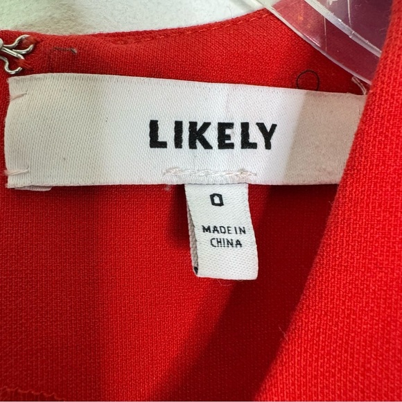 LIKELY Women's Racerback Fit and Flare Moore Mini Dress Red Size 0 - Picture 9 of 11